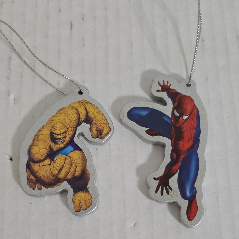 Pair of 2007 Marvel Superhero Ornaments